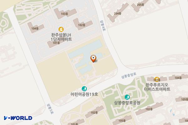 삼례동초등학교 위치 지도 — 전북특별자치도 완주군 삼례읍 삼봉4로 9