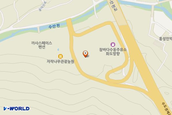 수동휴게소(화도방향) 위치 지도 — 경기도 남양주시 수동면 비룡로 1183-1