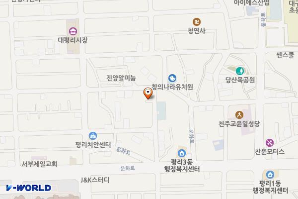 평리3동공공복합청사 주차장 위치 지도 — 대구광역시 서구 문화로51길 13
