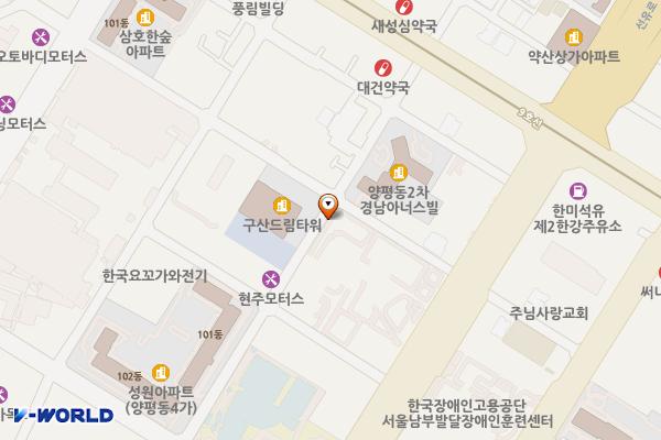 국세청우편물자동화센터 위치 지도 — 서울특별시 영등포구 선유로 243