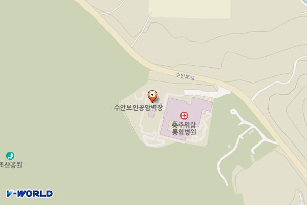 충주위담통합병원 위치 지도 — 충청북도 충주시 수안보면 수안보로 129