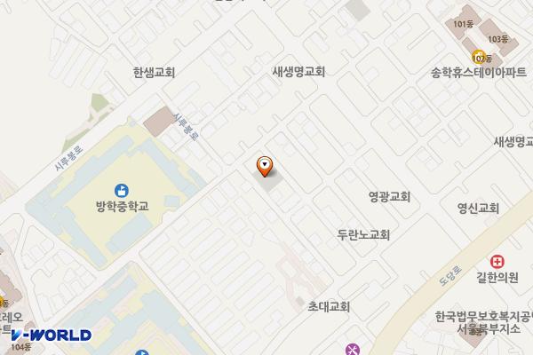 방학2동제2공영주차장 위치 지도 — 서울특별시 도봉구 방학동 632-14
