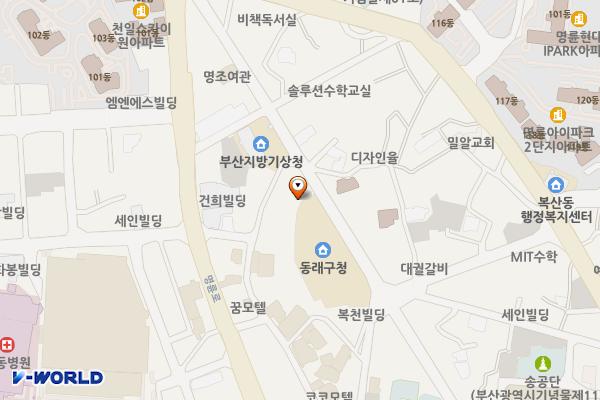 부산동래구청 위치 지도 — 부산광역시 동래구 충렬대로237번길 93