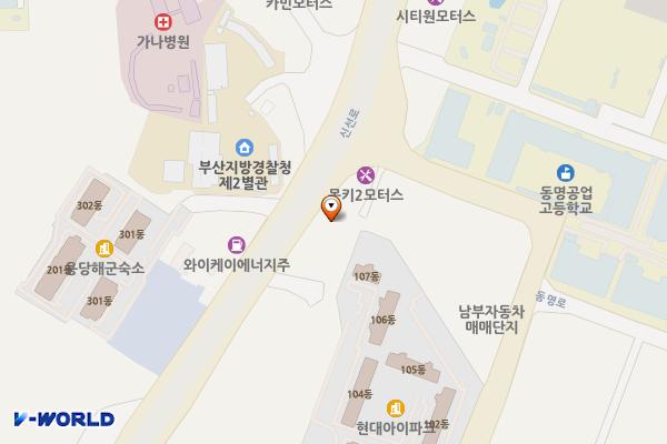 용당동복합청사 위치 지도 — 부산광역시 남구 신선로 396