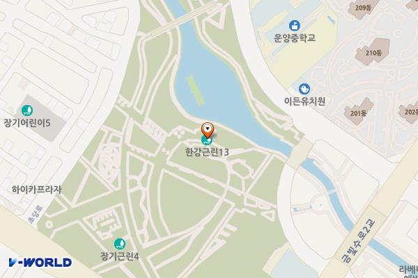 한강중앙공원공영주차장 위치 지도 — 경기도 김포시 김포한강2로 42(장기동)