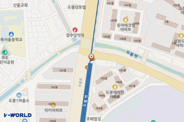 도봉2동제2공영주차장 위치 지도 — 서울특별시 도봉구 도봉로170길 2