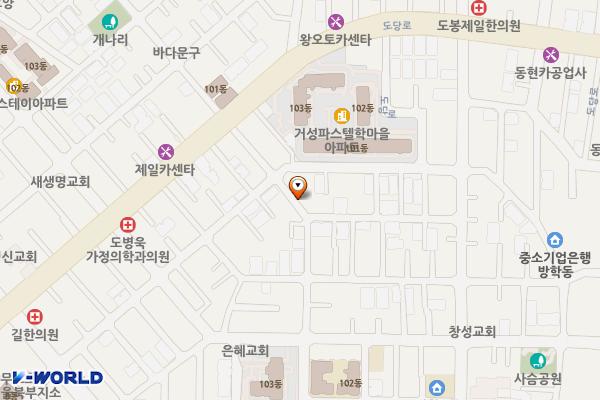 방학1동제2공영주차장 위치 지도 — 서울특별시 도봉구 방학동 684-4