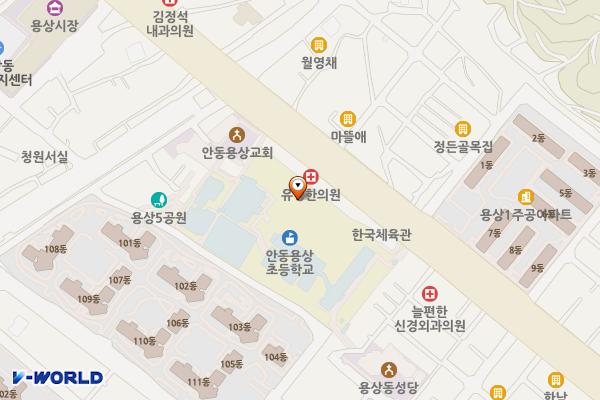 안동용상초등학교 위치 지도 — 경상북도 안동시 경동로 900