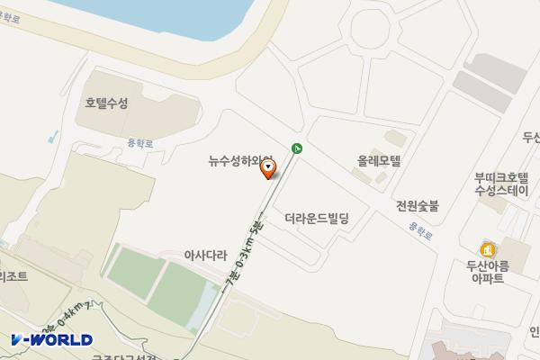 뉴수성하와이 위치 지도 — 대구광역시 수성구 용학로 112