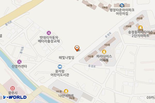 송정남근린공원주차장 위치 지도 — 경기도 광주시 탄벌동 산2