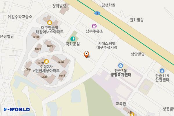 수성행복드림센터 위치 지도 — 대구광역시 수성구 달구벌대로526길 50