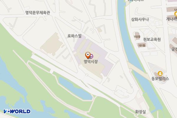 영덕전통시장 주차장 위치 지도 — 경상북도 영덕군 영덕읍 남석길 23-48