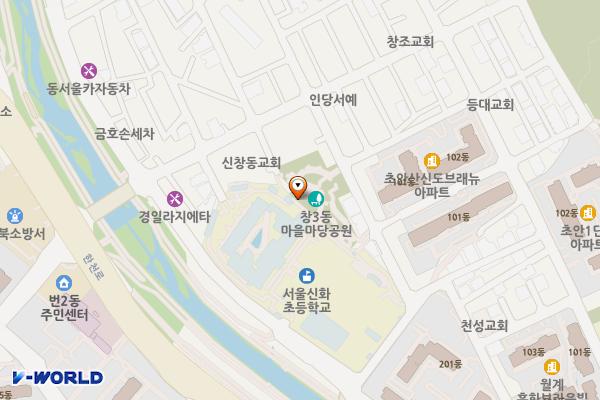 창3동제1공영주차장 위치 지도 — 서울특별시 도봉구 우이천로4길 24-11
