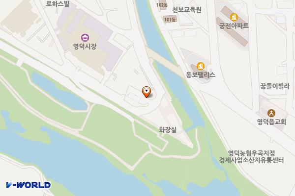 영덕시장 공영주차장 위치 지도 — 경상북도 영덕군 영덕읍 남석리 28-19
