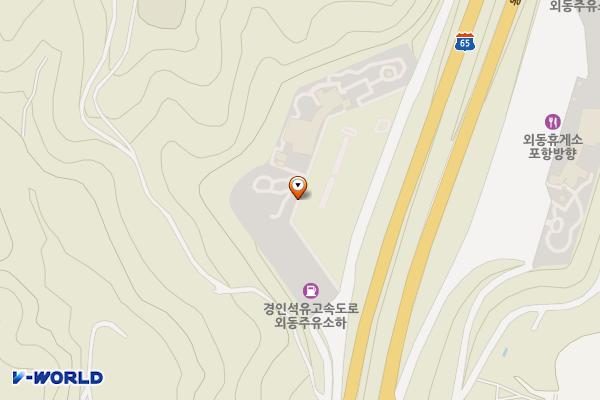 외동휴게소(부산방향) 위치 지도 — 경상북도 경주시 외동읍 상석길 58-74
