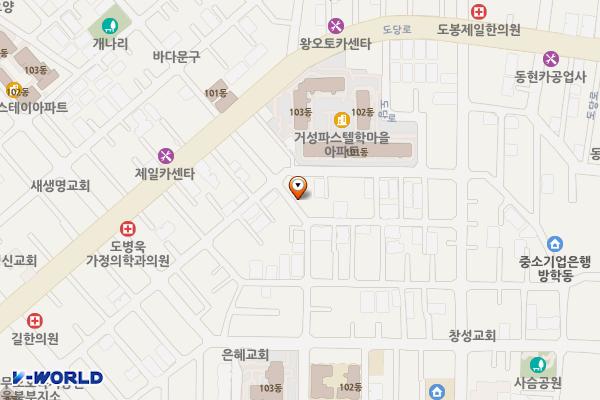 쌍문3동제1공영주차장 위치 지도 — 서울특별시 도봉구 방학동 684-4