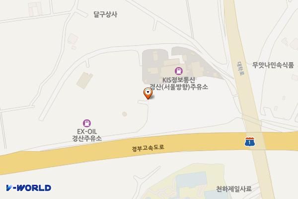 경산휴게소(서울방향) 위치 지도 — 경상북도 경산시 진량읍 대학로 1089