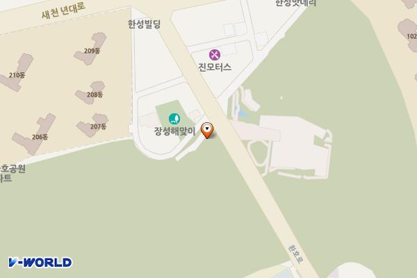 환호근린공원(북측)주차장1 위치 지도 — 경상북도 포항시 북구 환호로61번길 11