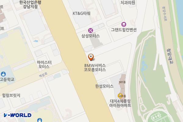 아우디_대치 전시장(태안모터스) 위치 지도 — 서울특별시 강남구 영동대로 342