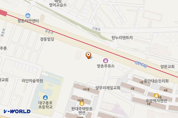 엠스타하우스 위치 지도 — 대구광역시 동구 동촌로 316