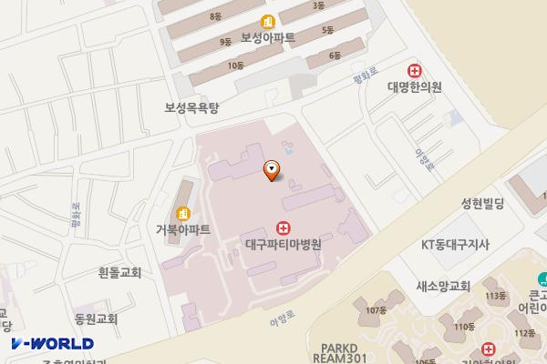 대구파티마병원 위치 지도 — 대구광역시 동구 아양로 99