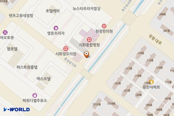 정왕동 46블록 노상주차장 위치 지도 — 경기도 시흥시 정왕동 1901