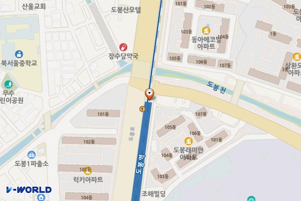 도봉2동제3공영주차장 위치 지도 — 서울특별시 도봉구 도봉로170길 2
