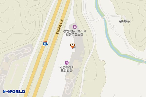 외동휴게소(포항방향) 위치 지도 — 경상북도 경주시 외동읍 상석길 58-70