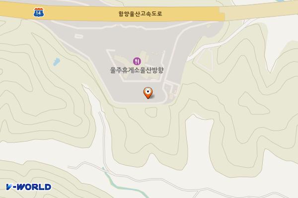 울주휴게소(울산방향) 위치 지도 — 울산광역시 울주군 삼동면 함양울산고속도로 134