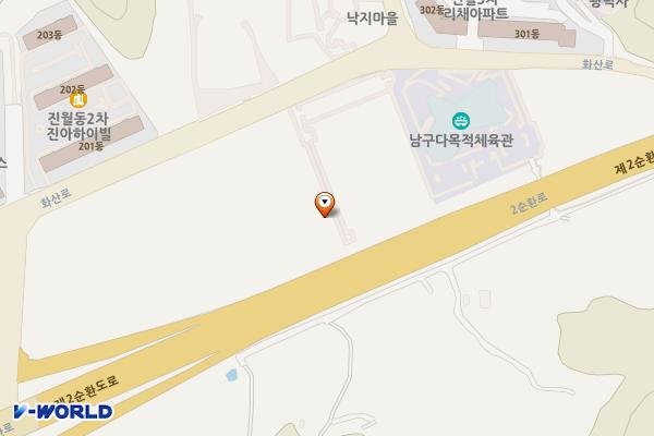 광주남구국민체육센터 위치 지도 — 전남광주통합특별시 남구 화산로 100