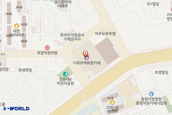 디큐브거제백화점 위치 지도 — 경상남도 거제시 장평로 12