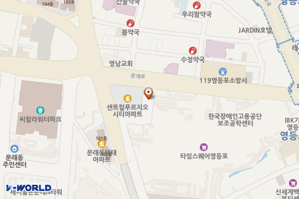 영등포 제3공영주차장 위치 지도 — 서울특별시 영등포구 문래로 196