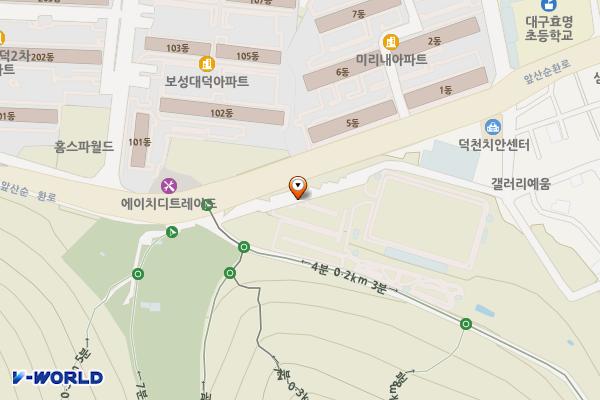 강당골 공영주차장 위치 지도 — 대구광역시 남구 앞산순환로 672