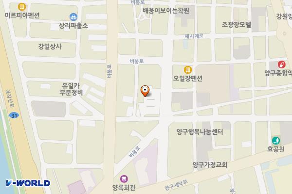 양구 5일장(경동약국 앞) 공영주차장 위치 지도 — 강원특별자치도 양구군 양구읍 사명길 37-4