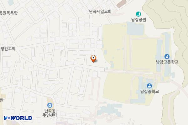 난곡동 제1공영주차장 위치 지도 — 서울특별시 관악구 난곡로34나길 14