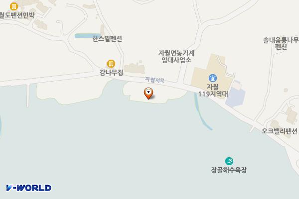 장골 해변 주차장 위치 지도 — 인천광역시 옹진군 자월면 자월리 1089-1