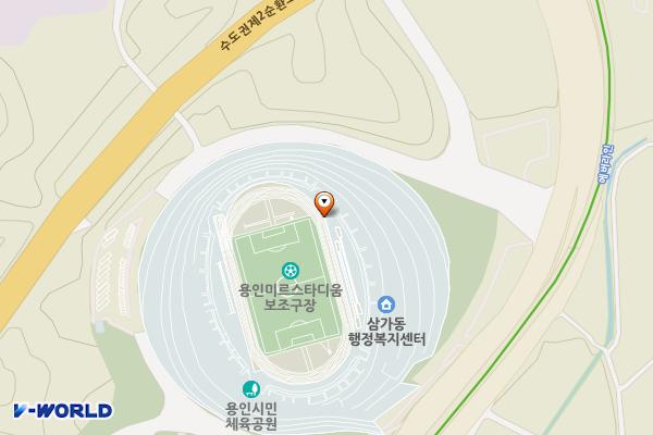 용인미르스타디움 위치 지도 — 경기도 용인시 처인구 동백죽전대로 61