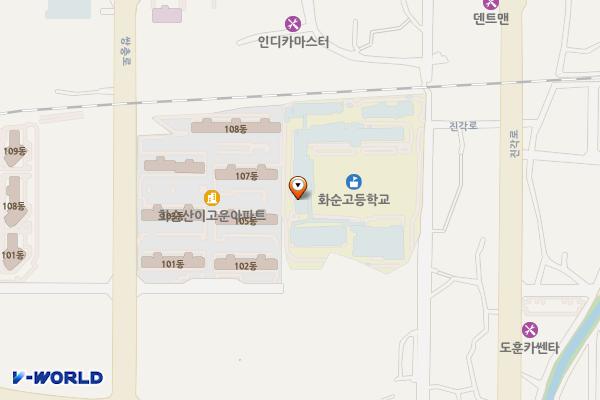 화순고등학교 위치 지도 — 전남광주통합특별시 화순군 화순읍 진각로 31-9