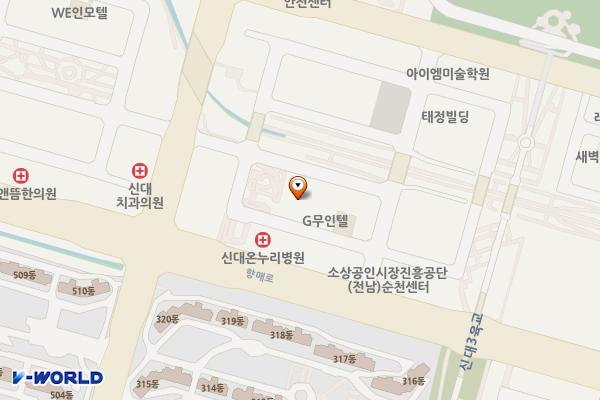 순천 정다운가 주차빌딩 위치 지도 — 전남광주통합특별시 순천시 해룡면 신대3길 12