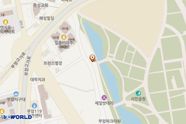부산콘서트홀 위치 지도 — 부산광역시 부산진구 동평로 250
