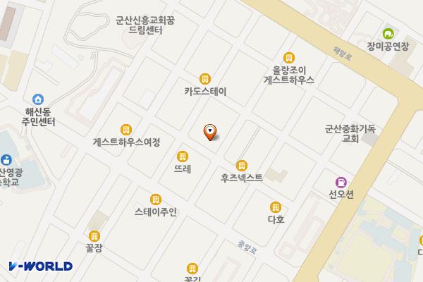 호텔인그리드 위치 지도 — 전북특별자치도 군산시 구영5길 107