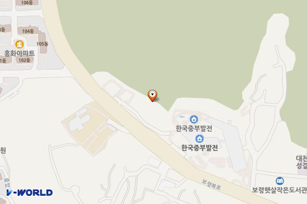 한국 중부발전 본사 위치 지도 — 충청남도 보령시 보령북로 160
