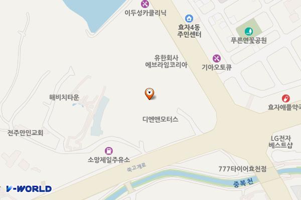 한일렌트카 (완) 위치 지도 — 전북특별자치도 전주시 완산구 쑥고개로 301-15