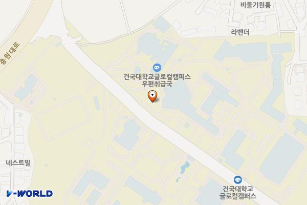 건국대학교 국제교육관 K2동 위치 지도 — 충청북도 충주시 충원대로 268