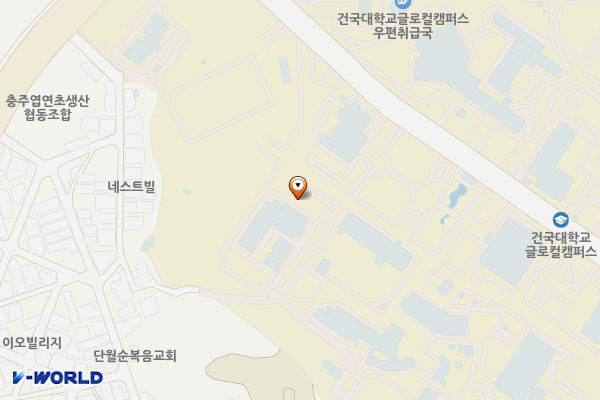 건국대학교 생명과학관 U2동 위치 지도 — 충청북도 충주시 충원대로 268