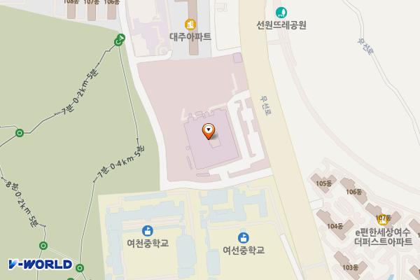 여천전남병원 응급의료센터 위치 지도 — 전남광주통합특별시 여수시 무선로 95