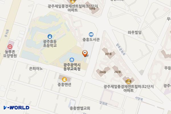 광주광역시동부교육지원청 위치 지도 — 전남광주통합특별시 북구 서양로 111