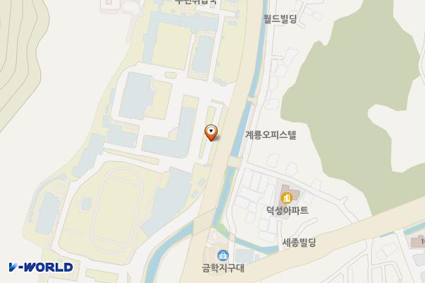 공주교육대학교 입지관 위치 지도 — 충청남도 공주시 웅진로 27