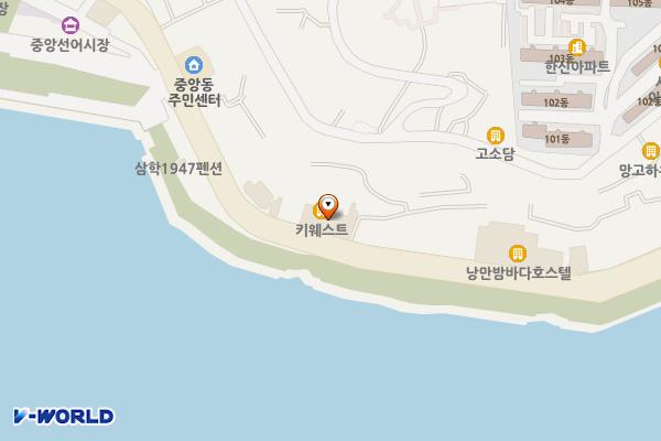 키웨스트리조트 주차타워 1층 주차장 위치 지도 — 전남광주통합특별시 여수시 이순신광장로 139