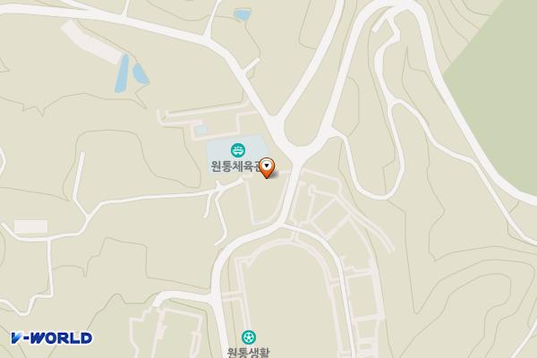 원통체육관 지하주차장 위치 지도 — 강원특별자치도 인제군 북면 원통로177번길 97